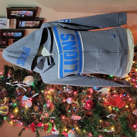 PINK Victoria's Secret Tops - Victoria's Secret PINK Detroit Lions Hoodie